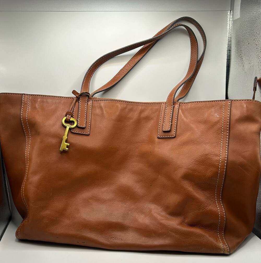 Fossil Rachel Leather Tote Bag in Brown